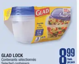 Jean Coutu GLAD LOCK Selected containers offer
