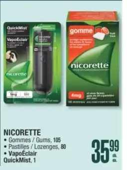 Jean Coutu NICORETTE Gums, Lozenges, QuickMist offer