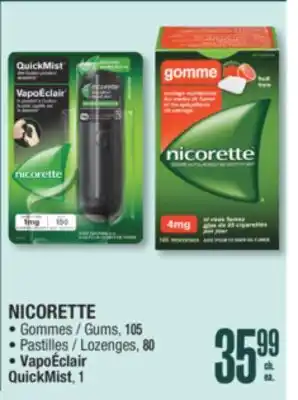 Jean Coutu NICORETTE Gums, Lozenges, QuickMist offer