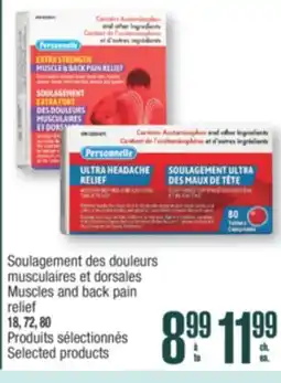 Jean Coutu Personnelle Muscles and back pain relief 18, 72, 80 offer