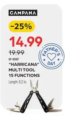 Pronature HARRICANA MULTI TOOL 15 FUNCTIONS offer