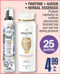 Jean Coutu PANTENE, AUSSIE or HERBAL ESSENCES Selected hair care and hair styling products offer