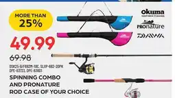 Pronature SPINNING COMBO AND PRONATURE ROD CASE OF YOUR CHOICE offer