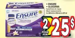 Jean Coutu ENSURE or GLUCERNA Meal replacements offer