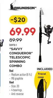 Pronature SAVVY CONQUEROR TELESCOPIC SPINNING COMBO offer