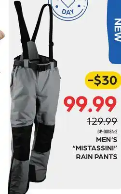Pronature MEN'S MISTASSINI RAIN PANTS offer