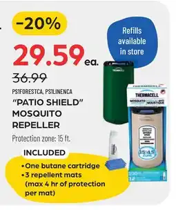 Pronature PATIO SHIELD MOSQUITO REPELLER offer
