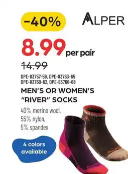 Pronature MEN'S OR WOMEN'S RIVER SOCKS offer