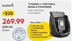 Pronature STRIKER 4 PORTABLE BUNDLE FISHFINDER offer