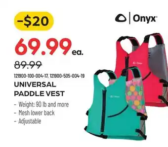 Pronature UNIVERSAL PADDLE VEST offer