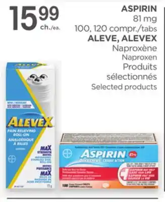 Proxim ASPIRIN 81 mg, ALEVE, ALEVEX offer