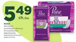 Proxim POISE Selected incontience pads or liners offer