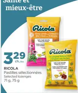 Proxim RICOLA Selected lozenges offer