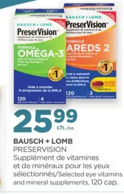 Proxim BAUSCH + LOMB Selected eye vitamins and mineral supplements offer