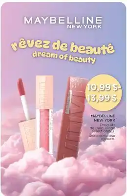 Jean Coutu MAYBELLINE NEW YORK Selected makeup products offer
