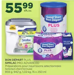 Proxim BON DÉPART PLUS, SIMILAC Selected infant formulas offer