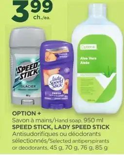 Proxim OPTION +, SPEED STICK, LADY SPEED STICK offer