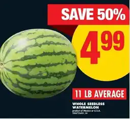 No Frills Whole seedless watermelon offer