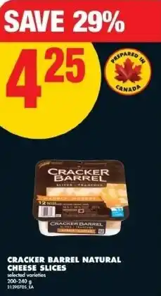 No Frills Cracker barrel natural cheese slices offer