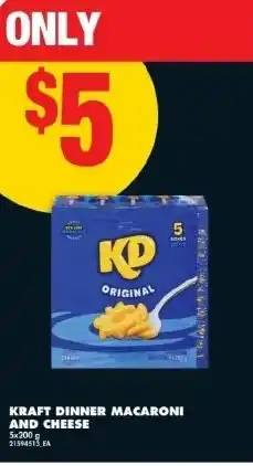 No Frills Kraft dinner macaroni and cheese offer