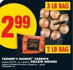 No Frills Farmer's market carrots or yellow onions offer