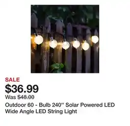 Wayfair Outdoor 60 - Bulb 240'' Solar Powered LED Wide Angle LED String Light offer