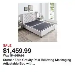 Wayfair Sterner Zero Gravity Pain Relieving Massaging Adjustable Bed with Wireless Remote, Bluetooth and App offer