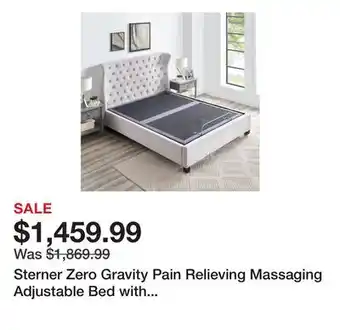 Wayfair Sterner Zero Gravity Pain Relieving Massaging Adjustable Bed with Wireless Remote, Bluetooth and App offer