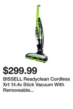Wayfair BISSELL Readyclean Cordless Xrt 14.4v Stick Vacuum With Removeable Hand Vac 31927 offer