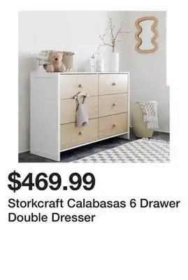 Wayfair Storkcraft Calabasas 6 Drawer Double Dresser offer