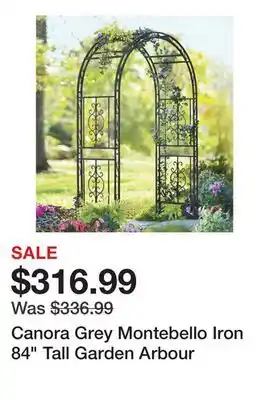 Wayfair Canora Grey Montebello Iron 84 Tall Garden Arbour offer