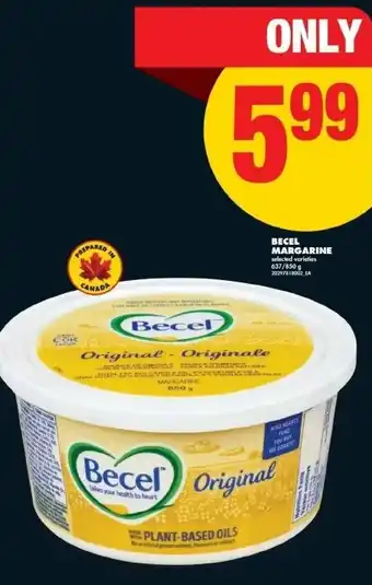 No Frills Becel margarine offer