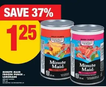 No Frills Minute maid frozen punch of lemonade offer
