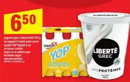 Maxi Yogurt grec Liberté 650/750 g ou Yoplait YOP 8 un offer