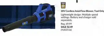 Princess Auto 20V Cordless Axial Flow Blower offer