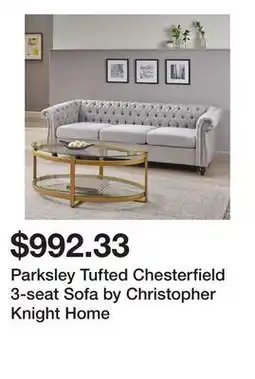 Bed Bath & Beyond Parksley Tufted Chesterfield 3-seat Sofa by Christopher Knight Home offer