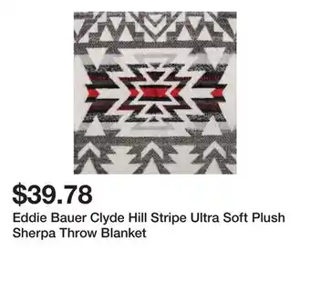 Bed Bath & Beyond Eddie Bauer Clyde Hill Stripe Ultra Soft Plush Sherpa Throw Blanket offer