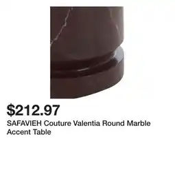 Bed Bath & Beyond SAFAVIEH Couture Valentia Round Marble Accent Table offer