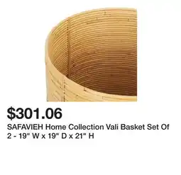 Bed Bath & Beyond SAFAVIEH Home Collection Vali Basket Set Of 2 - 19 W x 19 D x 21 H offer
