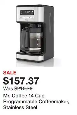 Bed Bath & Beyond Mr. Coffee 14 Cup Programmable Coffeemaker, Stainless Steel offer