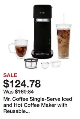 Bed Bath & Beyond Mr. Coffee Single-Serve Iced and Hot Coffee Maker with Reusable Tumbler and Coffee Filter, Black offer