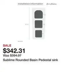 Bed Bath & Beyond Sublime Rounded Basin Pedestal sink offer