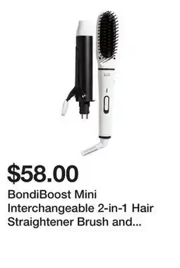 Sephora BondiBoost Mini Interchangeable 2-in-1 Hair Straightener Brush and Curling Iron offer