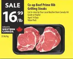 Co-op Co-op beef prime rib grilling steaks offer