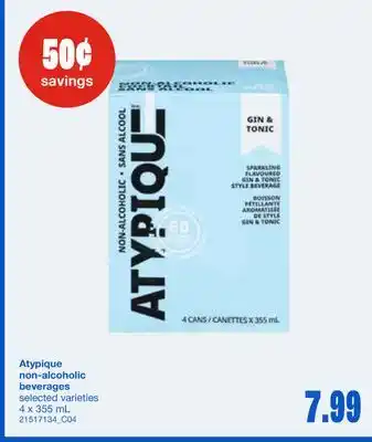 Wholesale Club NON-ALCOHOLIC BEVERAGES, 4 x 355 ML offer