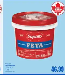 Wholesale Club FETA CHEESE 22% M.F. 3 KG offer