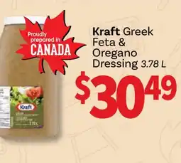Wholesale Club KRAFT GREEK FETA & OREGANO DRESSING, 37.78 L offer