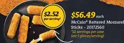 Wholesale Club MCCAIN BATTERED MOZZAREL STICKS offer