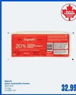 Wholesale Club SAPUTO PIZZA MOZZARELLA CHEESE, 2.4 KG offer