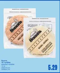 Wholesale Club Sonora 10 tortillas offer